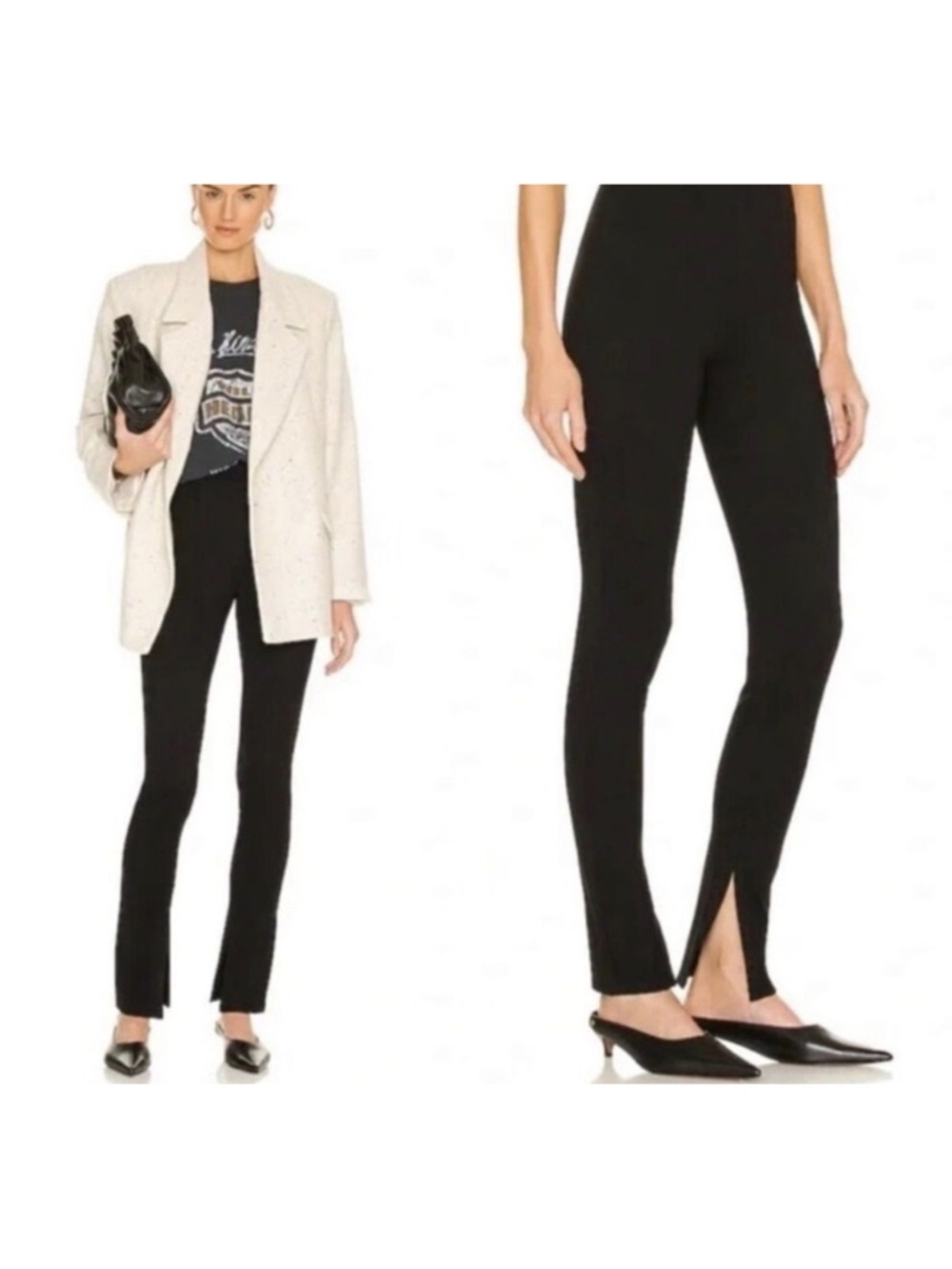 NWT Anine Bing The Max Split Hem Pants - size 34/4